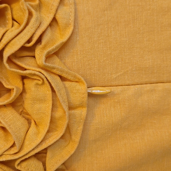 Cache Golden Yellow Ruffle Midi Dress Size 12 • Romantic Vintage-Inspired Style - Picture 10 of 13